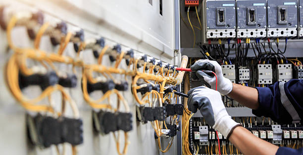 Professional Electrician technician working in Krum, TX